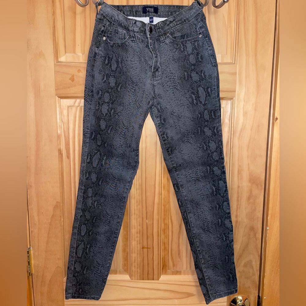 Black Snake Skin Pants
